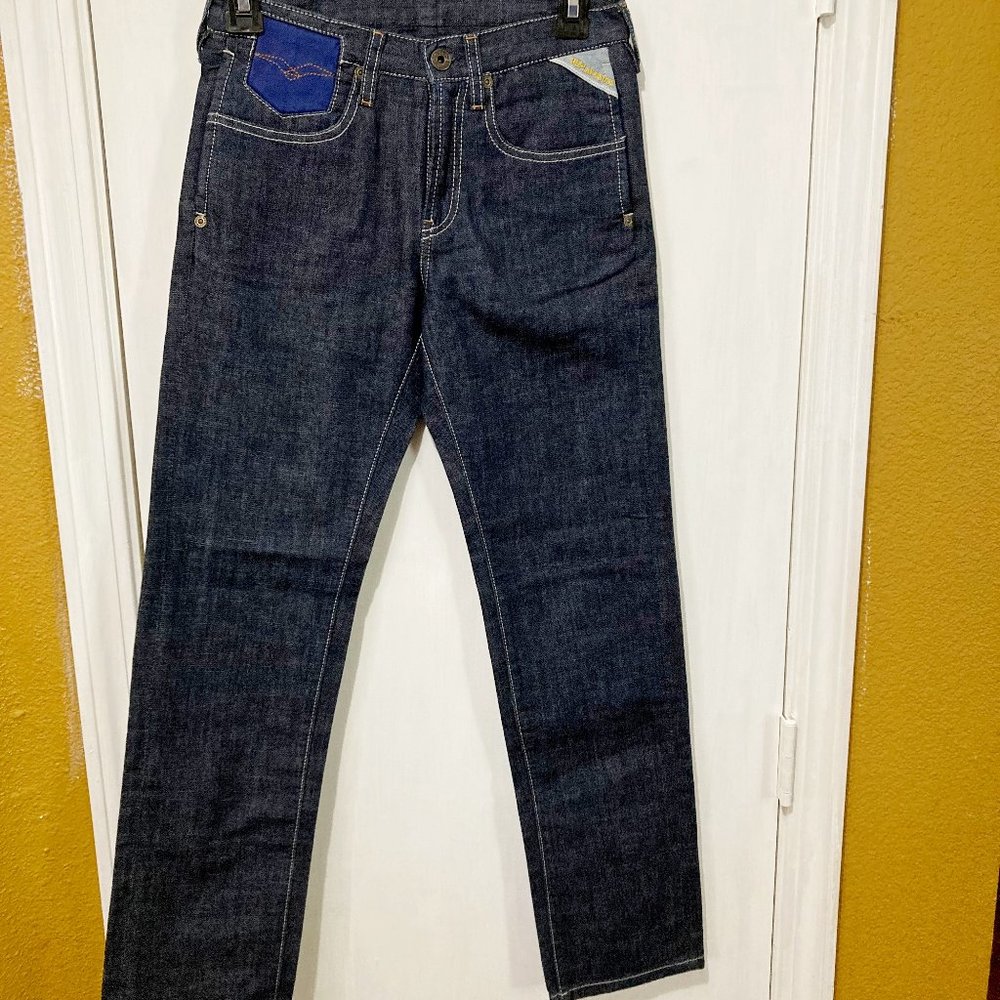 Replay & Sons juniors dark indigo denim patch pocket jeans 25x28 25x26 25x25 +
